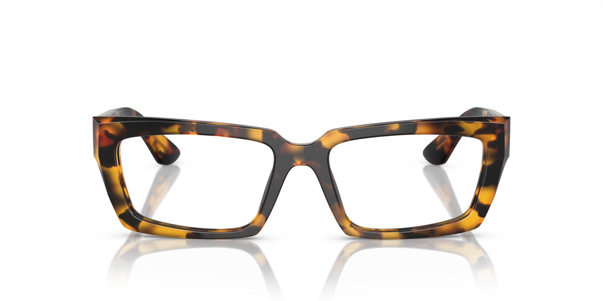 Eyeglasses Miu Miu MU 04XV (VAU1O1) color havana miele shape rectangle lenses lente demo
