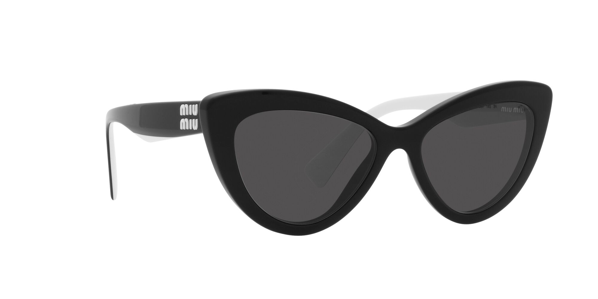 Sonnenbrillen Miu Miu MU 04YS (10G5S0) farbe nero form cat-eye gläser grigio scuro