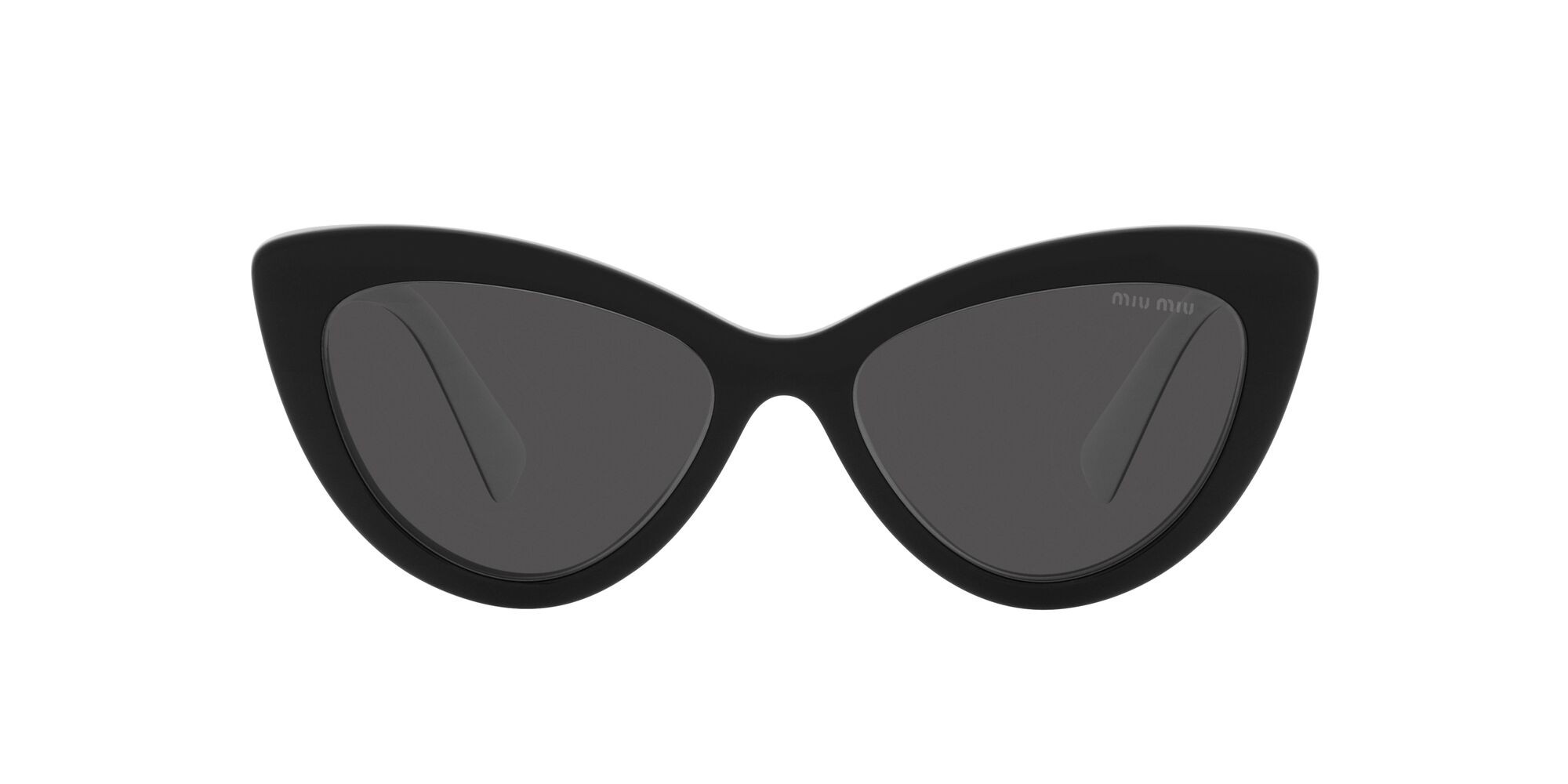 Sonnenbrillen Miu Miu MU 04YS (10G5S0) farbe nero form cat-eye gläser grigio scuro