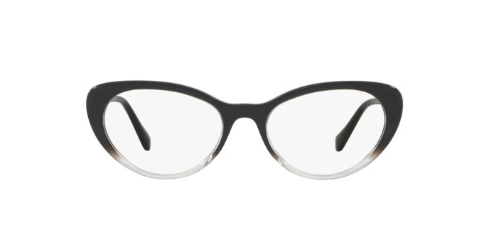 Brillen Miu Miu Core collection MU 05RV (1141O1) farbe black glitter grad transp form cat-eye gläser demo lens