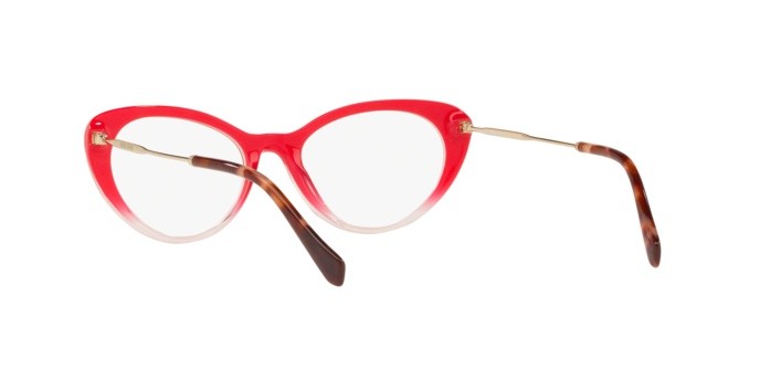 Brillen Miu Miu Core collection MU 05RV (1161O1) farbe raspberry glitter grad transp form cat-eye gläser demo lens