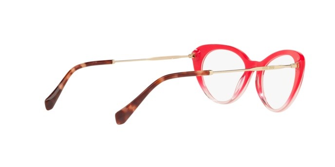 Brillen Miu Miu Core collection MU 05RV (1161O1) farbe raspberry glitter grad transp form cat-eye gläser demo lens