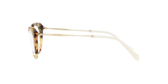 Brillen Miu Miu Core collection MU 05RV (7S01O1) farbe light havana form cat-eye gläser demo lens