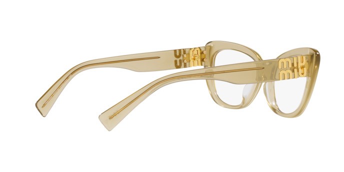 Brillen Miu Miu MU 05VV (11M1O1) farbe ivy opal form cat-eye gläser lente demo
