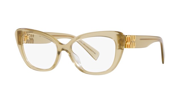 Brillen Miu Miu MU 05VV (11M1O1) farbe ivy opal form cat-eye gläser lente demo