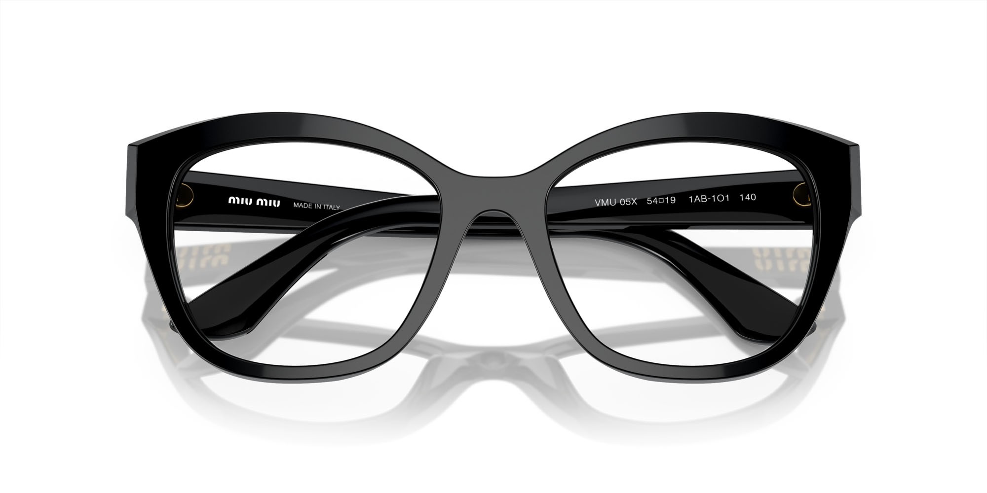Eyeglasses Miu Miu MU 05XV (1AB1O1) color nero shape square lenses lente demo