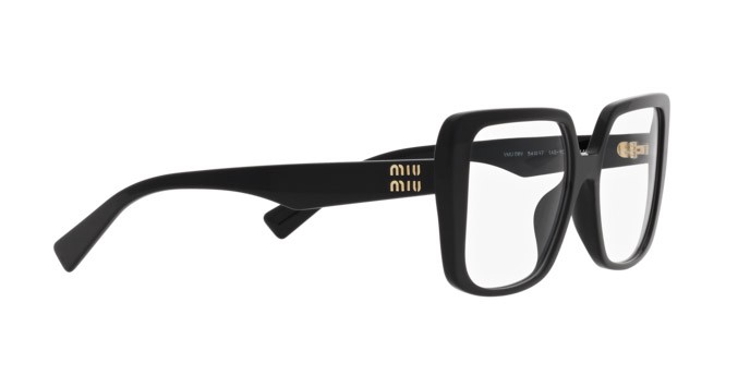 Brillen Miu Miu MU 06VV (1AB1O1) farbe nero form quadratisch gläser lente demo