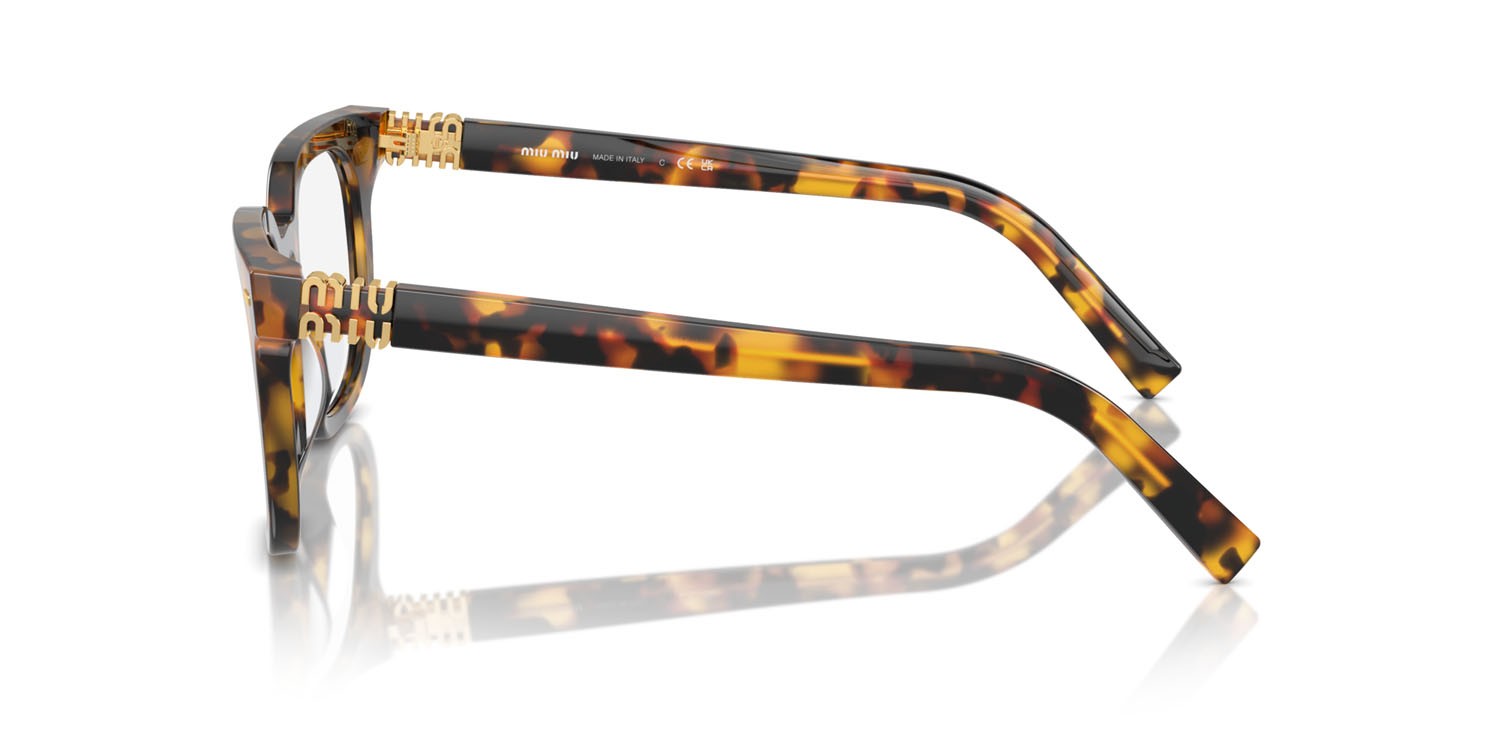 Eyeglasses Miu Miu MU 06XV (VAU1O1) color havana miele shape square lenses lente demo
