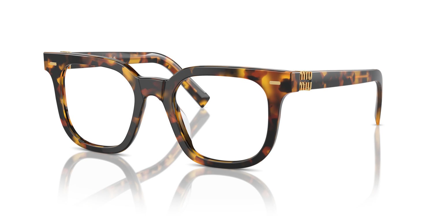 Eyeglasses Miu Miu MU 06XV (VAU1O1) color havana miele shape square lenses lente demo