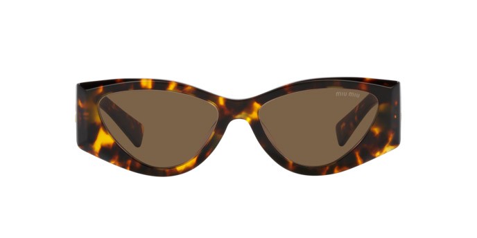 Sonnenbrillen Miu Miu MU 06YS (VAU06B) farbe havana miele form cat-eye gläser marrone scuro