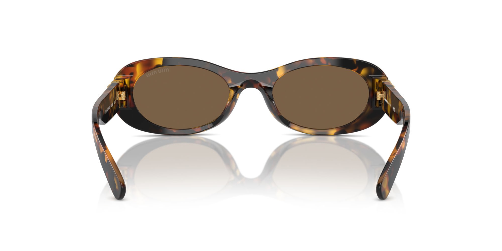 Occhiali da sole Miu Miu MU 06ZS (VAU06B) colore havana forma ovale lenti marrone scuro