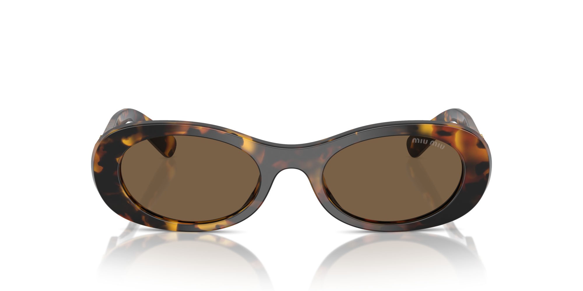 Occhiali da sole Miu Miu MU 06ZS (VAU06B) colore havana forma ovale lenti marrone scuro
