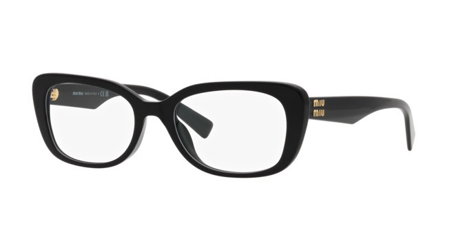 Brillen Miu Miu MU 07VV (1AB1O1) farbe nero form rechteckig gläser lente demo