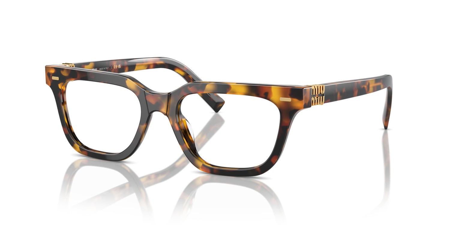Eyeglasses Miu Miu MU 07XV (VAU1O1) color havana miele shape rectangle lenses lente demo