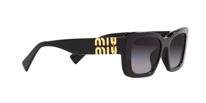 Occhiali da sole Miu Miu MU 07YS (1AB5D1) colore nero forma rettangolare lenti grigio sfumato