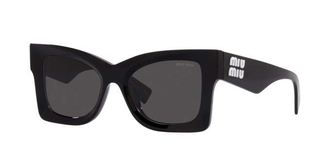 Sonnenbrillen Miu Miu MU 08WS (1AB5S0) farbe black form schmetterling gläser dark grey