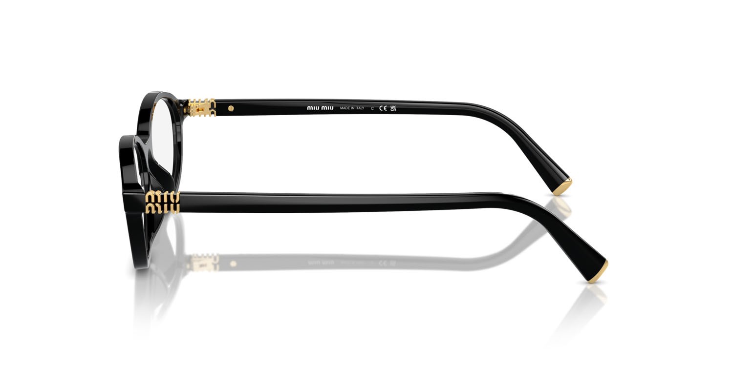 Occhiali da vista Miu Miu MU 09XV (16K1O1) colore nero forma ovale lenti lente demo