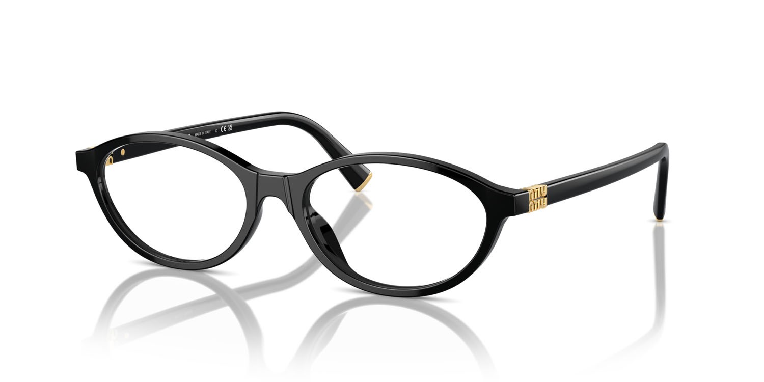Occhiali da vista Miu Miu MU 09XV (16K1O1) colore nero forma ovale lenti lente demo