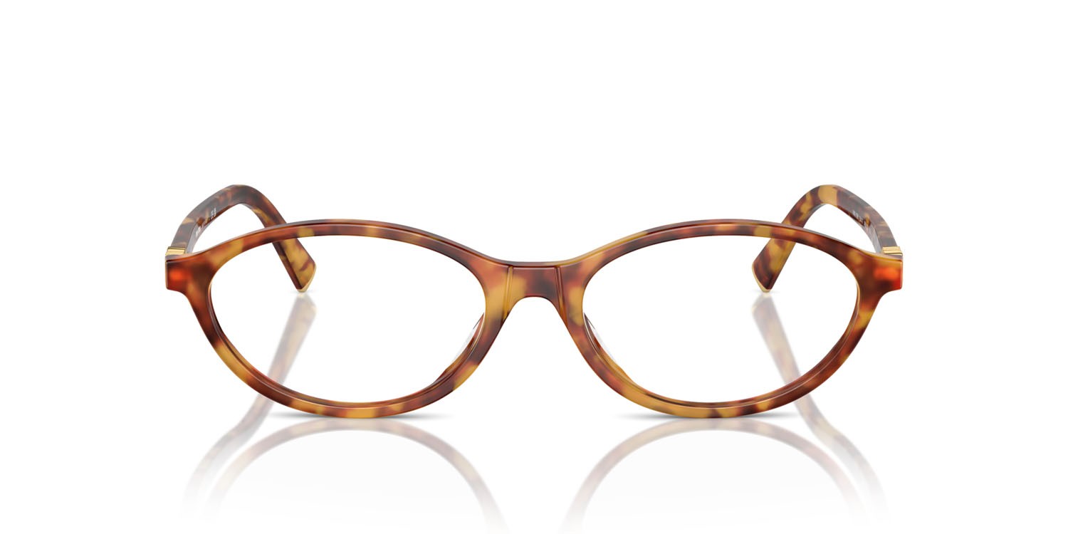 Eyeglasses Miu Miu MU 09XV (4BW1O1) color havana chiaro shape oval lenses lente demo
