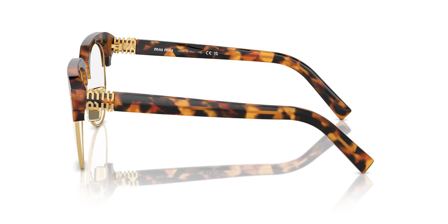 Sunglasses Miu Miu MU 09ZS (19P08N) color cork trotoise shape aviator lenses trasparente con filtro anti luce blu