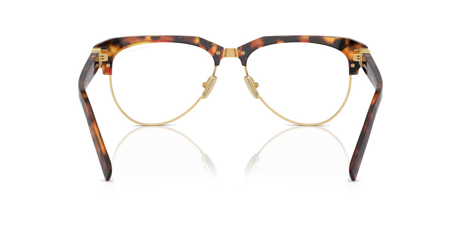 Sunglasses Miu Miu MU 09ZS (19P08N) color cork trotoise shape aviator lenses trasparente con filtro anti luce blu