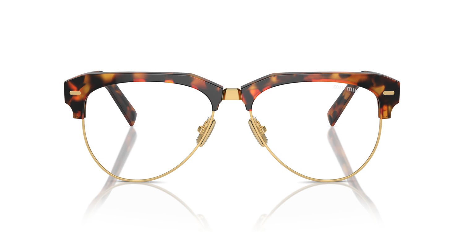 Sunglasses Miu Miu MU 09ZS (19P08N) color cork trotoise shape aviator lenses trasparente con filtro anti luce blu