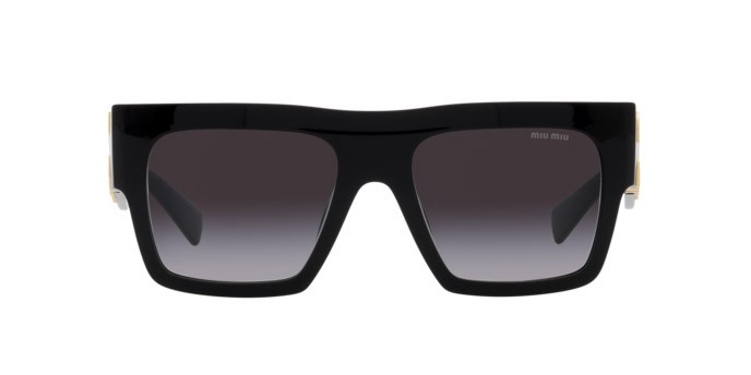 Sonnenbrillen Miu Miu MU 10WS (1AB5D1) farbe black form quadratisch gläser grey gradient