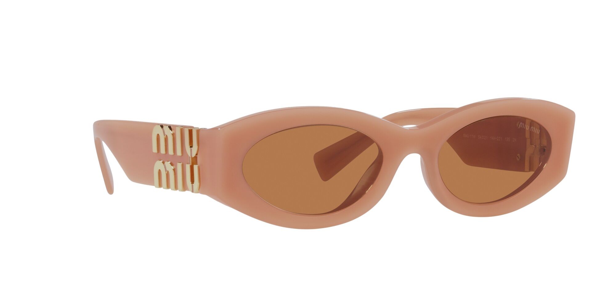 Sonnenbrillen Miu  MU 11WS (14H2Z1) farbe caramello form oval gläser marrone
