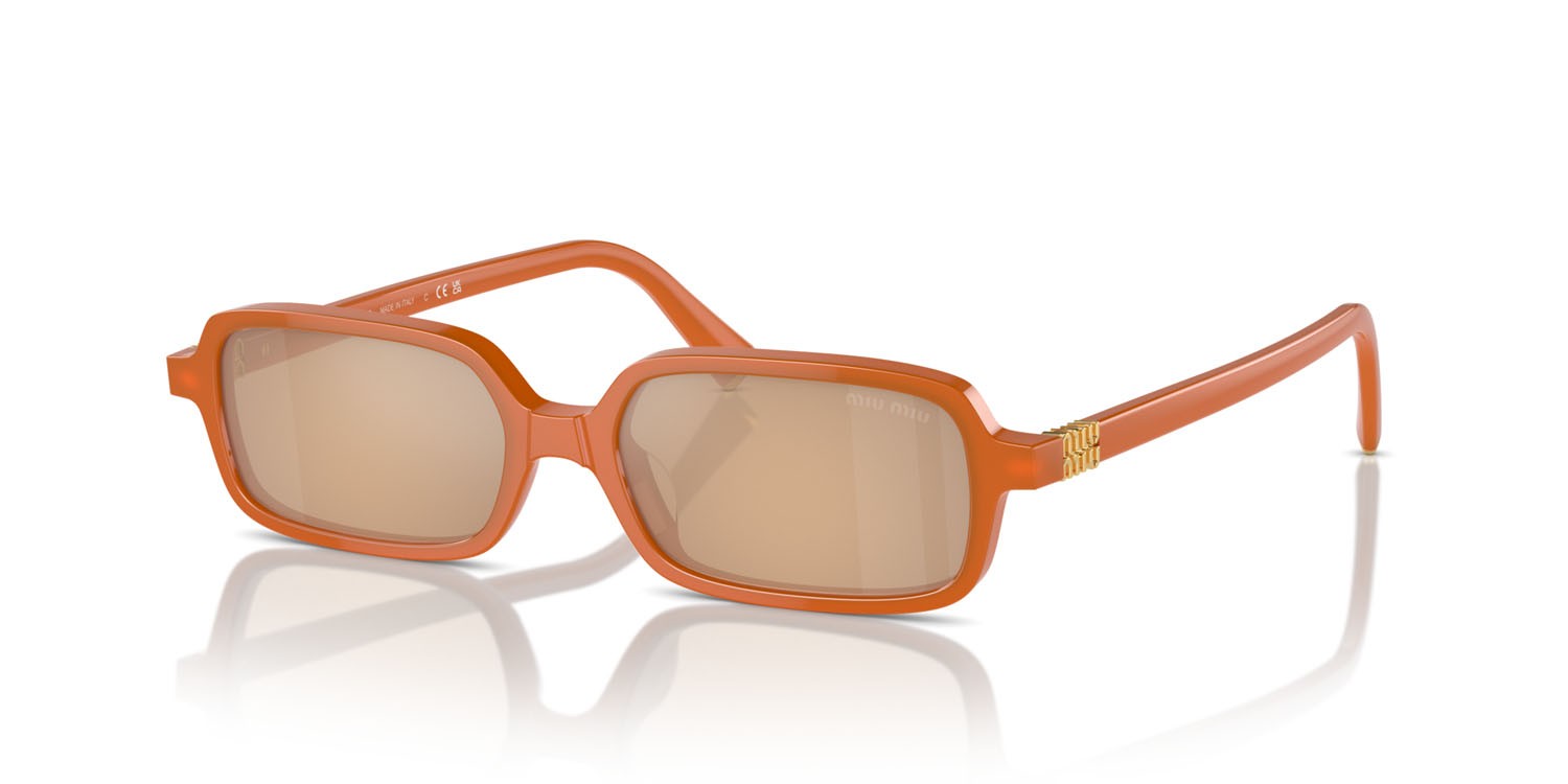 Occhiali da sole Miu Miu MU 11ZS (11V40D) colore turmeric opal forma rettangolare 