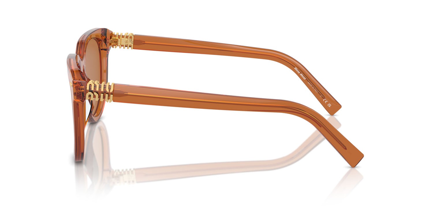 Occhiali da sole Miu Miu MU 12ZS (15T2Z1) colore caramello forma pantos lenti marrone