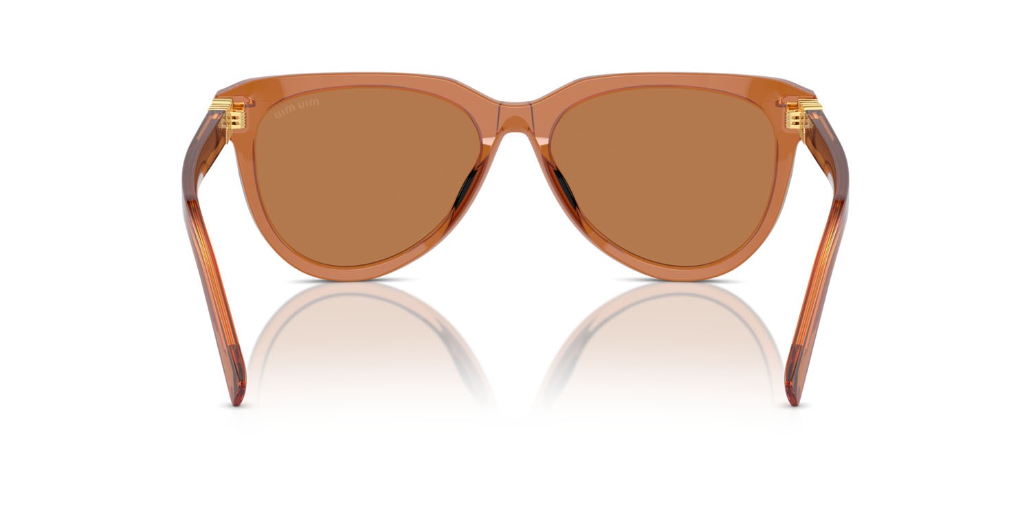 Occhiali da sole Miu Miu MU 12ZS (15T2Z1) colore caramello forma pantos lenti marrone