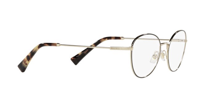 Brillen Miu Miu MU 50UV (AAV1O1) farbe black form pantos gläser demo lens