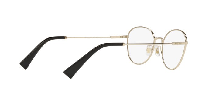 Brillen Miu Miu MU 50UV (ZVN1O1) farbe pale gold form pantos gläser demo lens