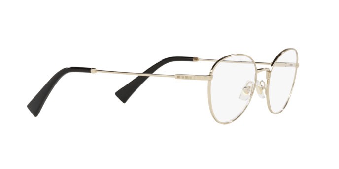 Brillen Miu Miu MU 50UV (ZVN1O1) farbe pale gold form pantos gläser demo lens