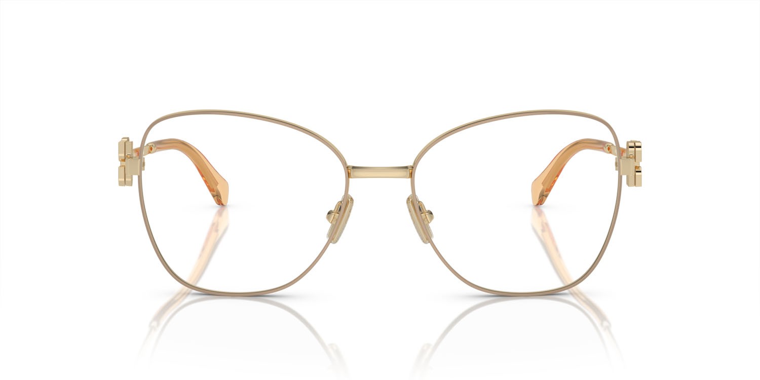 Eyeglasses Miu Miu MU 50XV (14M1O1) color beige shape aviator lenses lente demo