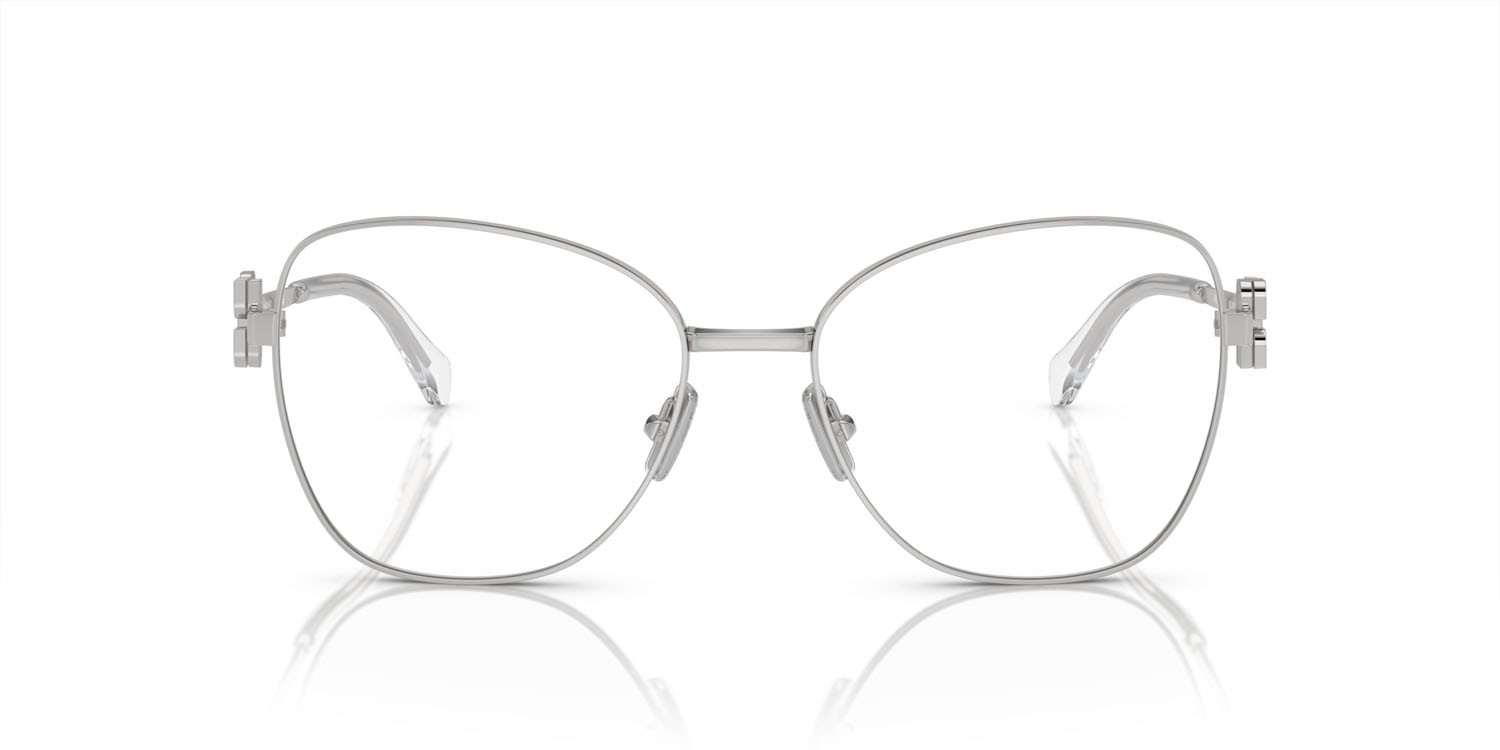 Brillen Miu Miu MU 50XV (1BC1O1) farbe argento form aviator gläser lente demo