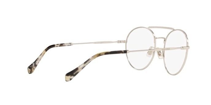 Brillen Miu Miu Core collection MU 51RV (1BC1O1) farbe silver form pantos gläser demo lens