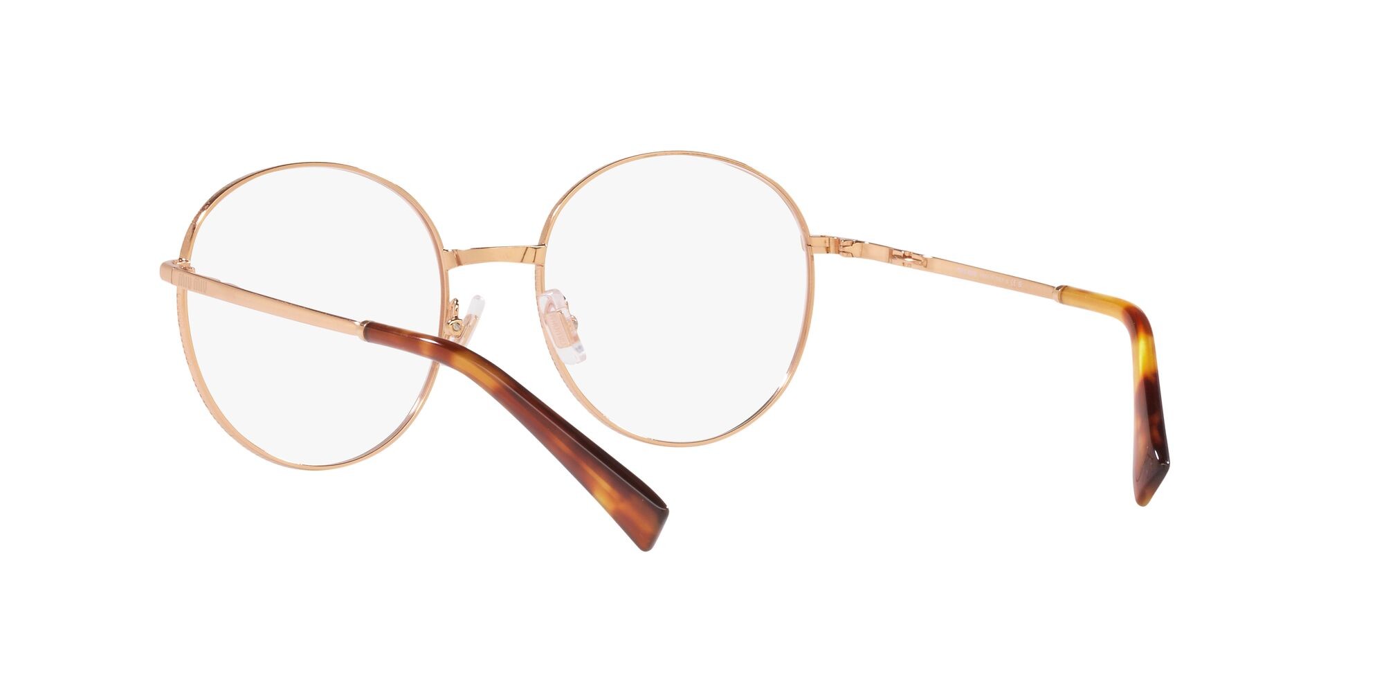 Brillen Miu Miu MU 51VV (ZVF1O1) farbe rose gold form rund gläser lente demo