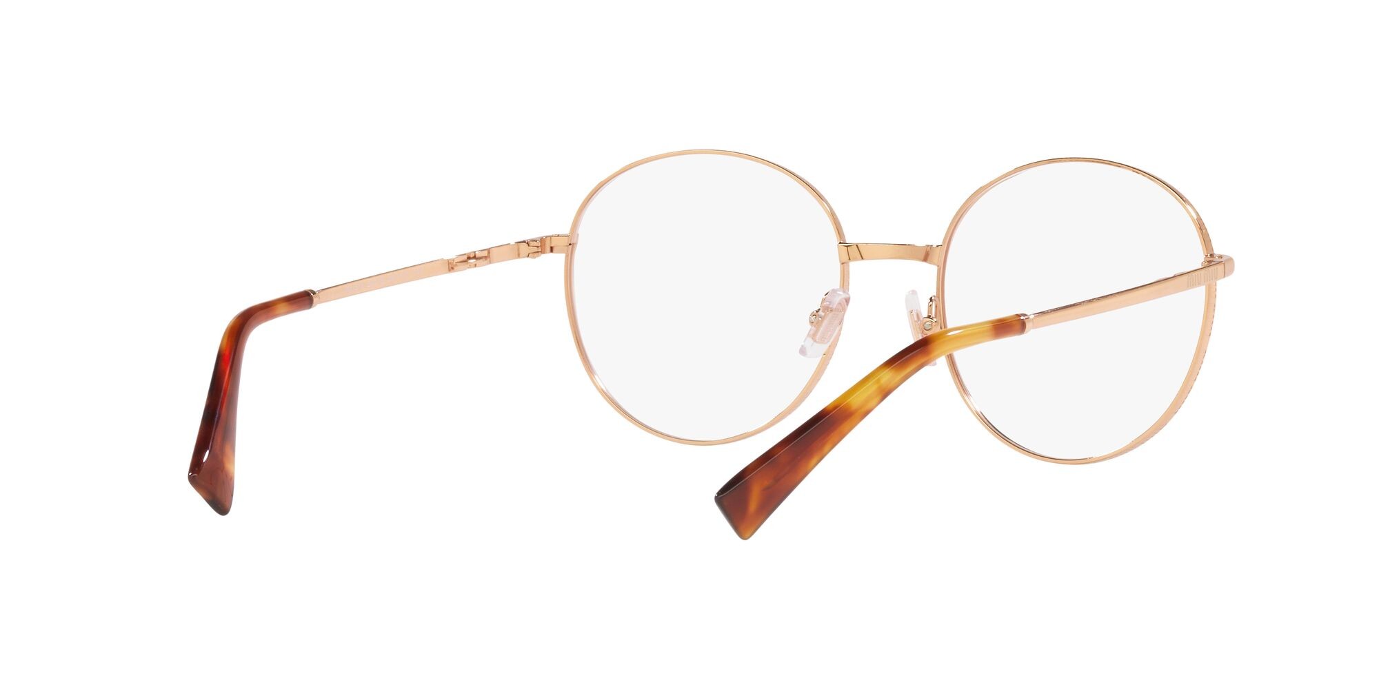 Brillen Miu Miu MU 51VV (ZVF1O1) farbe rose gold form rund gläser lente demo