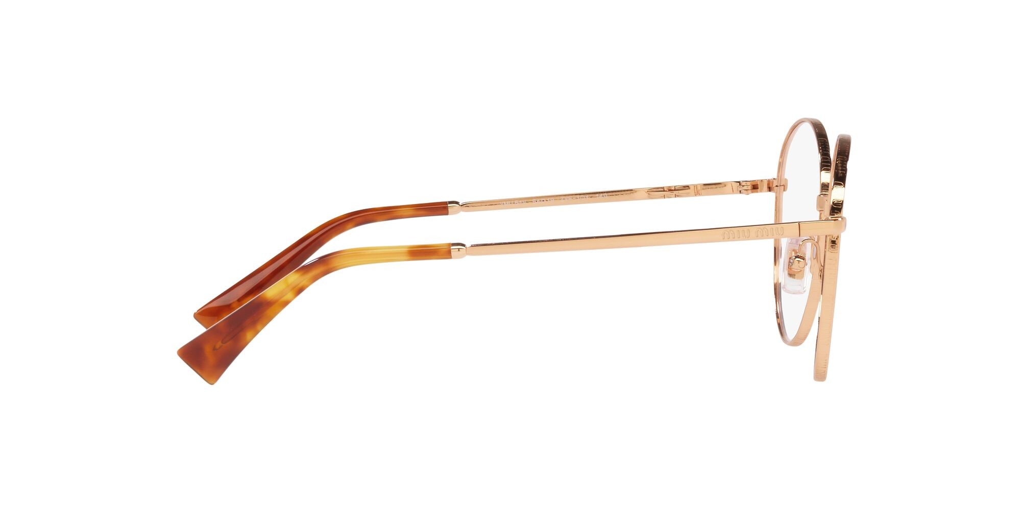 Brillen Miu Miu MU 51VV (ZVF1O1) farbe rose gold form rund gläser lente demo