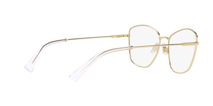 Brillen Miu Miu MU 52UV (5AK1O1) farbe gold form schmetterling gläser demo lens