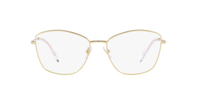 Brillen Miu Miu MU 52UV (5AK1O1) farbe gold form schmetterling gläser demo lens