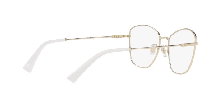 Brillen Miu Miu MU 52UV (ZVN1O1) farbe pale gold form schmetterling gläser demo lens