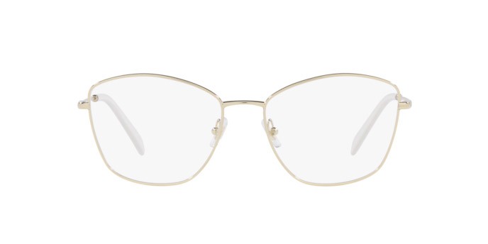 Brillen Miu Miu MU 52UV (ZVN1O1) farbe pale gold form schmetterling gläser demo lens