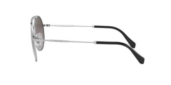 Occhiali da sole Miu Miu MU 52VS (1BC5O0) colore silver forma rotondo lenti gradient grey mirror silver