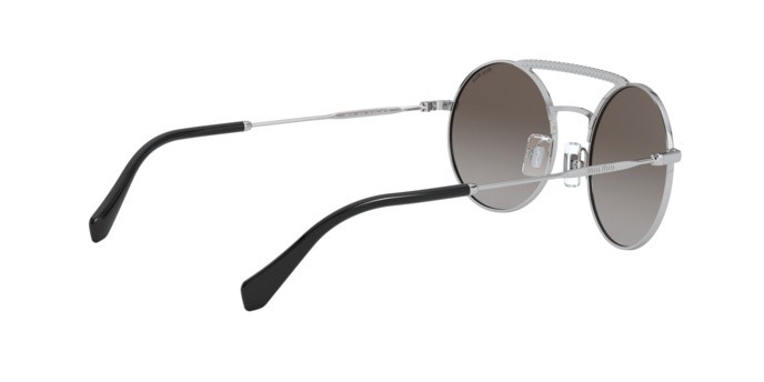 Occhiali da sole Miu Miu MU 52VS (1BC5O0) colore silver forma rotondo lenti gradient grey mirror silver