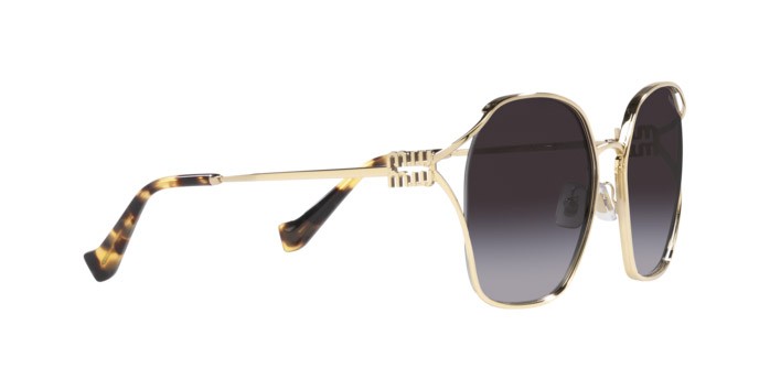 Sonnenbrillen Miu Miu MU 52WS (ZVN5D1) farbe pale gold form unregelmäßig gläser grey gradient