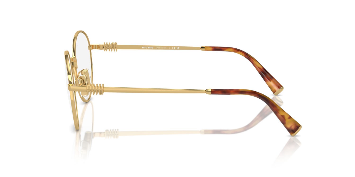 Occhiali da vista Miu Miu MU 52XV (5AK1O1) colore oro forma rotondo lenti lente demo