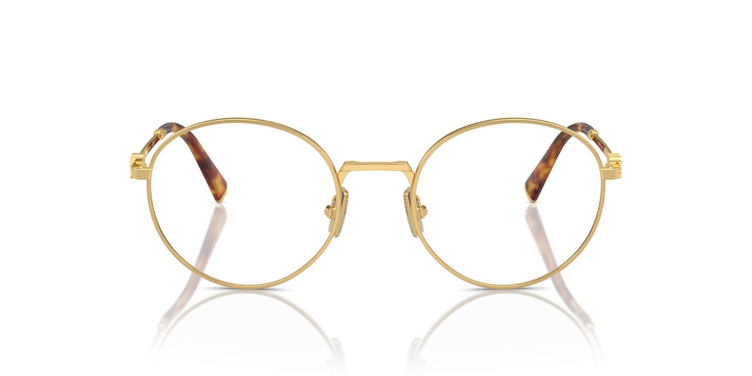 Occhiali da vista Miu Miu MU 52XV (5AK1O1) colore oro forma rotondo lenti lente demo