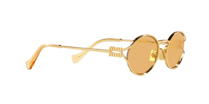 Sonnenbrillen Miu Miu MU 52YS (5AK10B) farbe oro form oval gläser arancione
